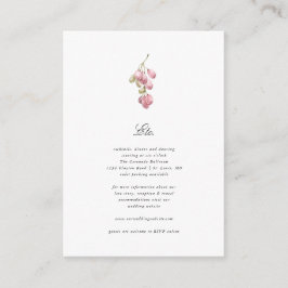 Tarjeta De Recepción Detalles del Boda de vid de uva