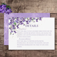 Detalles del Boda de violetas de color de agua púr