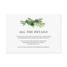 Detalles del Boda de Winter Pines