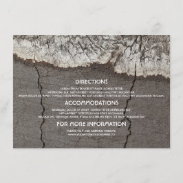 Tarjeta De Recepción Detalles del Boda del árbol de maderas rusas Birch