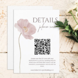 Tarjeta De Recepción Detalles del Boda del Boho de Flores Silvestres co