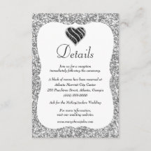Detalles del Boda del corazón blanco y negro Purpu