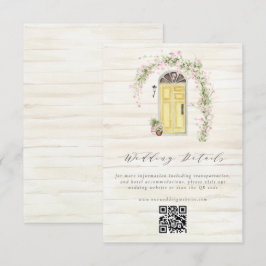 Tarjeta De Recepción Detalles del Boda del jardín de flores ruso francé