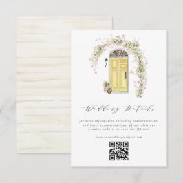 Tarjeta De Recepción Detalles del Boda del Jardín Rústico de Flores de 