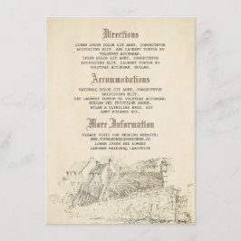 Tarjeta De Recepción Detalles del Boda del libro de historias antiguas