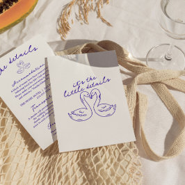 Tarjeta De Recepción Detalles del Boda del Modern Whimsical Retro Vinta