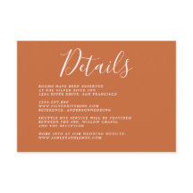 Detalles del Boda del Naranja quemado de caligrafí