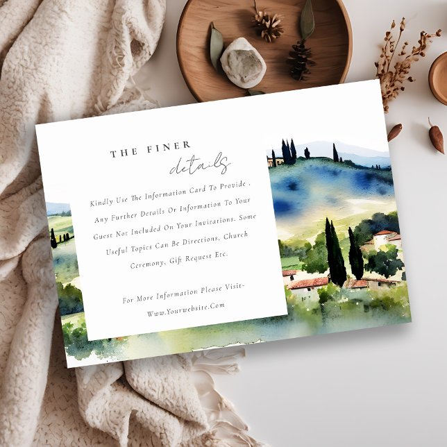 Tarjeta De Recepción Detalles del Boda del paisaje acuático de la Tosca (Subido por el creador)