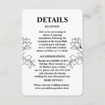 Detalles del Boda del patrón de flores silvestres