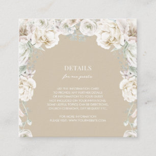 Tarjeta De Recepción Detalles del Boda del sueño dorado floral