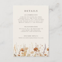 Detalles del Boda Dreamy Autumn Wildflower