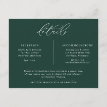 Detalles del Boda Esmeralda Elegante