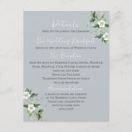 Tarjeta De Recepción ~Detalles del Boda eucalipto moderno