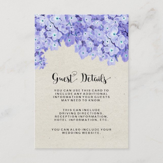 Tarjeta De Recepción Detalles del Boda floral bonito (Anverso)