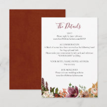 Detalles del Boda floral de otoño