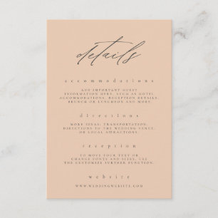 Tarjeta De Recepción Detalles del Boda floral del Bella Artes de la plu