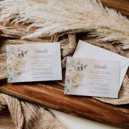 Tarjeta De Recepción Detalles del Boda floral del eucalipto de otoño