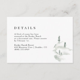 Tarjeta De Recepción Detalles del Boda forestal rústico