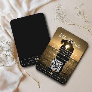 Tarjeta De Recepción Detalles del Boda fotográfico mínimo de ultra Moda