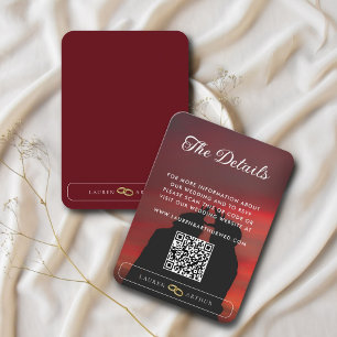 Tarjeta De Recepción Detalles del Boda fotográfico mínimo de ultra Moda