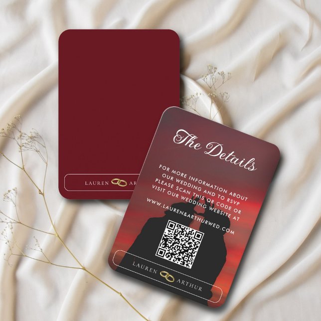 Tarjeta De Recepción Detalles del Boda fotográfico mínimo de ultra Moda (Subido por el creador)