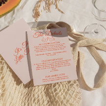 Detalles del Boda Funky Retro Naranja moderno colo