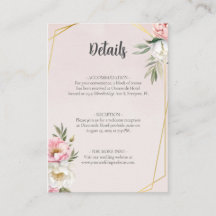 Detalles del Boda Geométrico de Peony de acuarela 