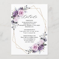 Detalles del Boda geométrico Dusty Purple Blooms