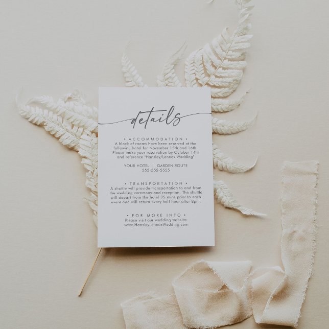 Tarjeta De Recepción Detalles del Boda gris plateado de Moda Boho (Subido por el creador)
