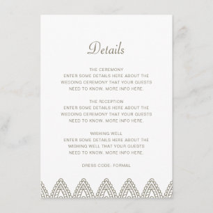 Tarjeta De Recepción Detalles del Boda hindú Mehndi verde elegante indi