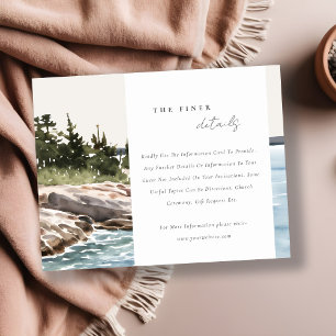 Tarjeta De Recepción Detalles del Boda marino Rocky Pine Mountain