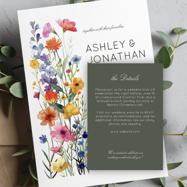 Tarjeta De Recepción Detalles del Boda Minimalista moderno (Subido por el creador)