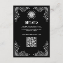 Detalles del Boda mínimo negro del código QR