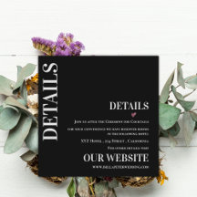 Detalles del Boda moderno contemporáneo blanco neg