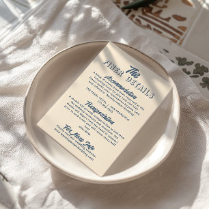 Tarjeta De Recepción Detalles del Boda moderno de color liviano retro f