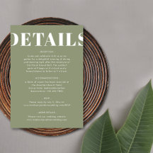 Detalles del Boda moderno de negrita verde simple