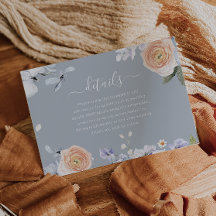 Detalles del Boda moderno Dusty Blue & Peach