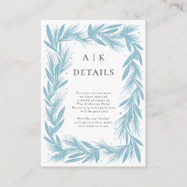 Tarjeta De Recepción Detalles del Boda moderno Wreath de invierno