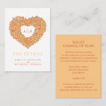 detalles del boda naranja tulipano monograma cardí