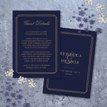 Detalles Del Boda Navy Blue And Gold Deco