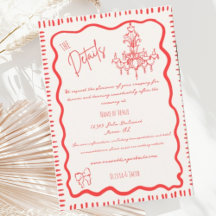 Detalles del Boda ondulado rojo de mano caprichosa