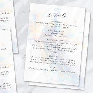 Tarjeta De Recepción Detalles del Boda Peacock