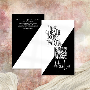 Tarjeta De Recepción Detalles del Boda QR de la parte gótica hasta la m