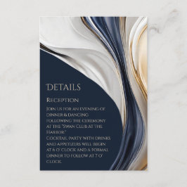 Tarjeta De Recepción Detalles del boda-Resumen moderno Blanco y blanco