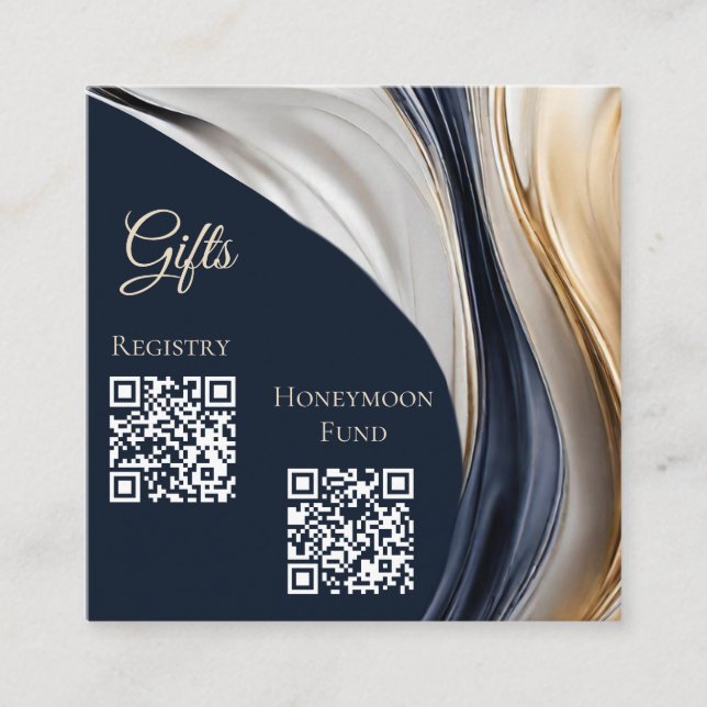 Tarjeta De Recepción Detalles del boda-Resumen moderno Blanco y blanco  (Anverso)