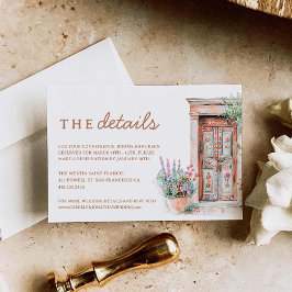 Tarjeta De Recepción Detalles del Boda ruso al aire libre de México