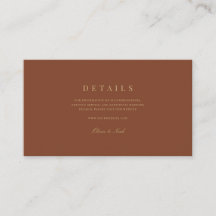 Detalles del Boda Script Gold y Terracotta