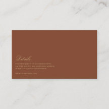 Detalles del Boda Script Gold y Terracotta