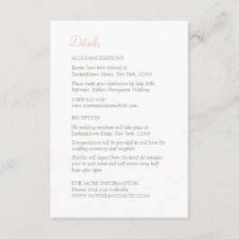 Tarjeta De Recepción Detalles del Boda Secret Garden Rubor Lovebirds