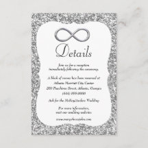 Detalles del Boda Silver Purpurina Silver Infinity